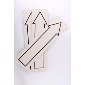 Skilt, m pil, 50x13 cm, 10 stk